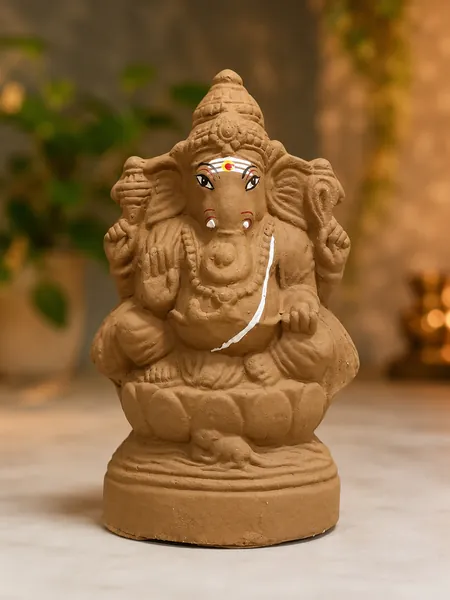 Illustration of the Soil & Soul eco-friendly natural clay Ganesha idol