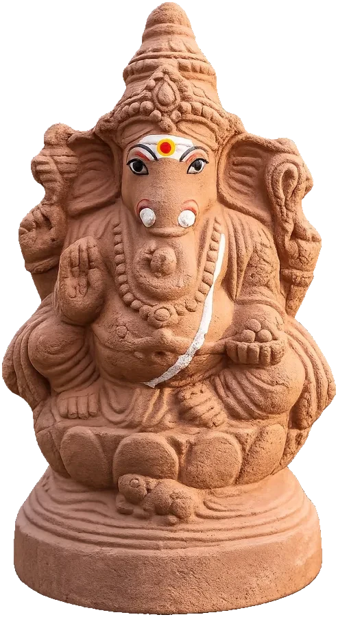 Eco-friendly plantable clay Ganesha idol with seeds inside — Soil & Soul Canada